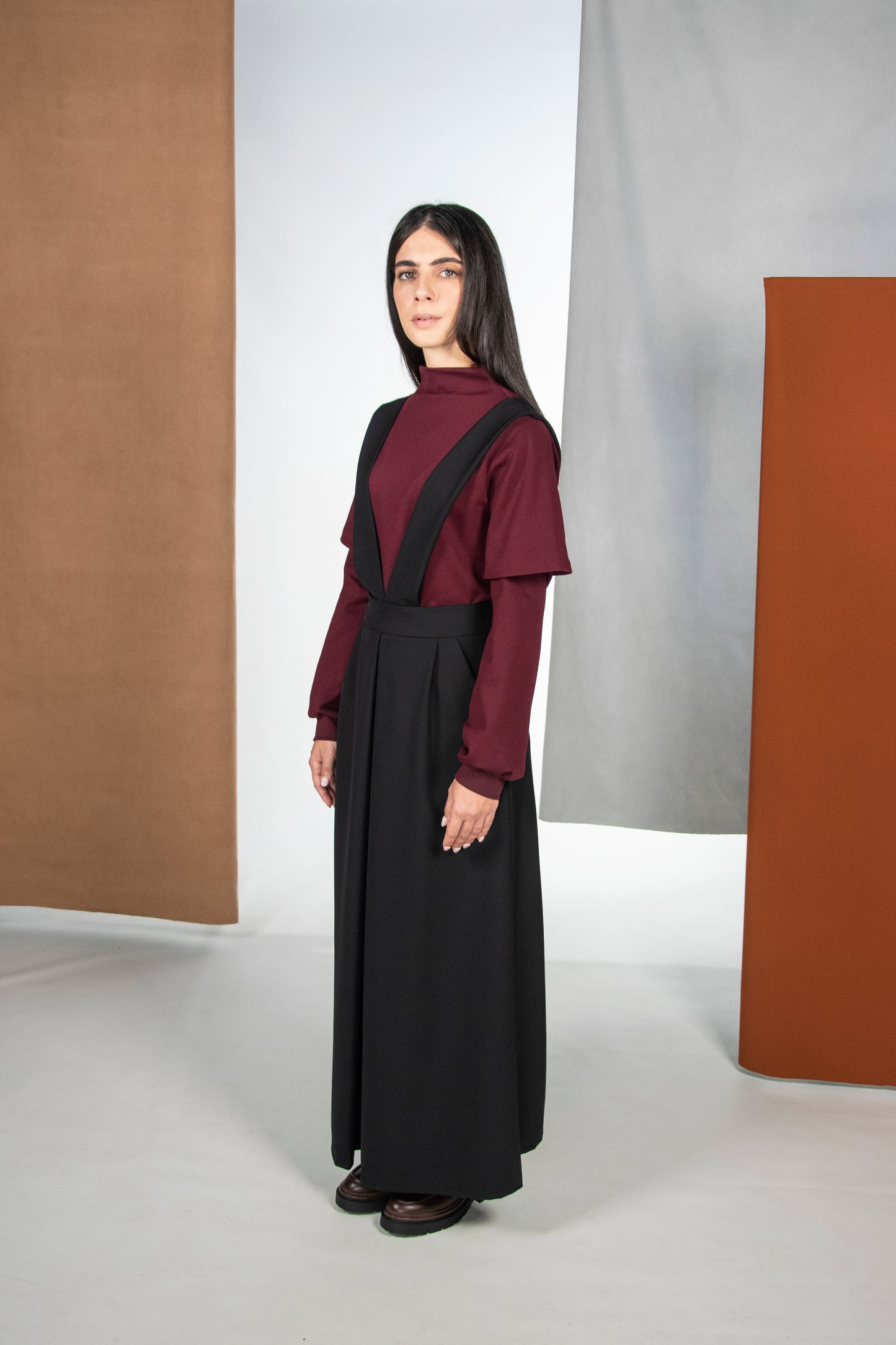GONNA SALOPETTE TRASFORMABILE AZALEA NERA VEGAN