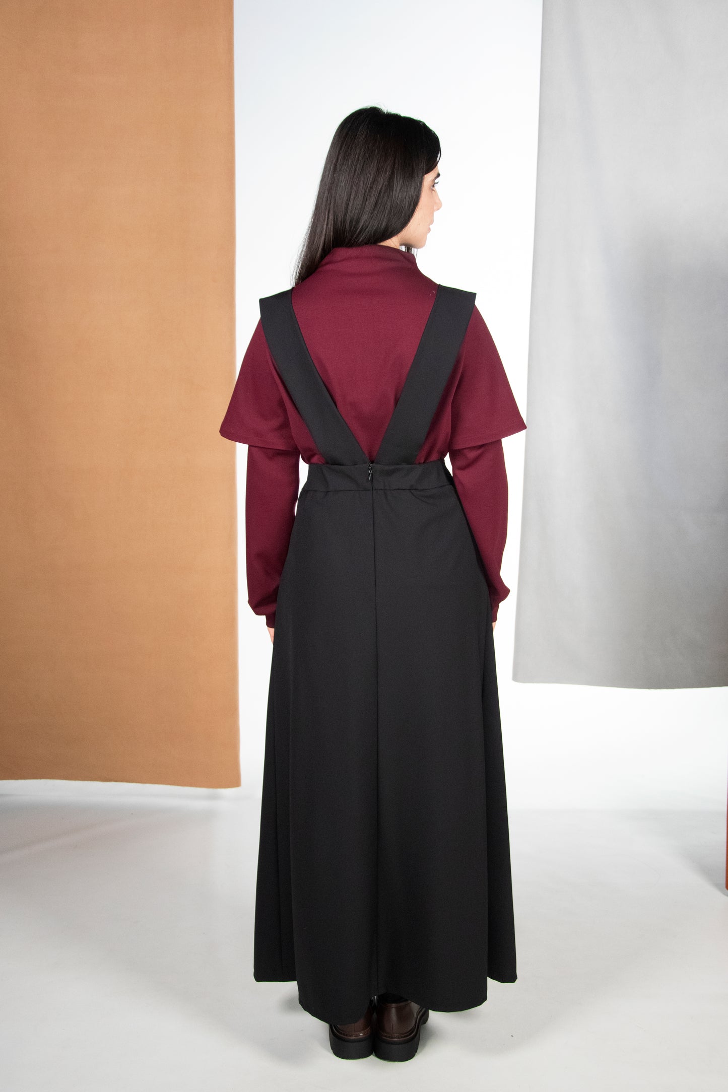 GONNA SALOPETTE TRASFORMABILE AZALEA NERA VEGAN