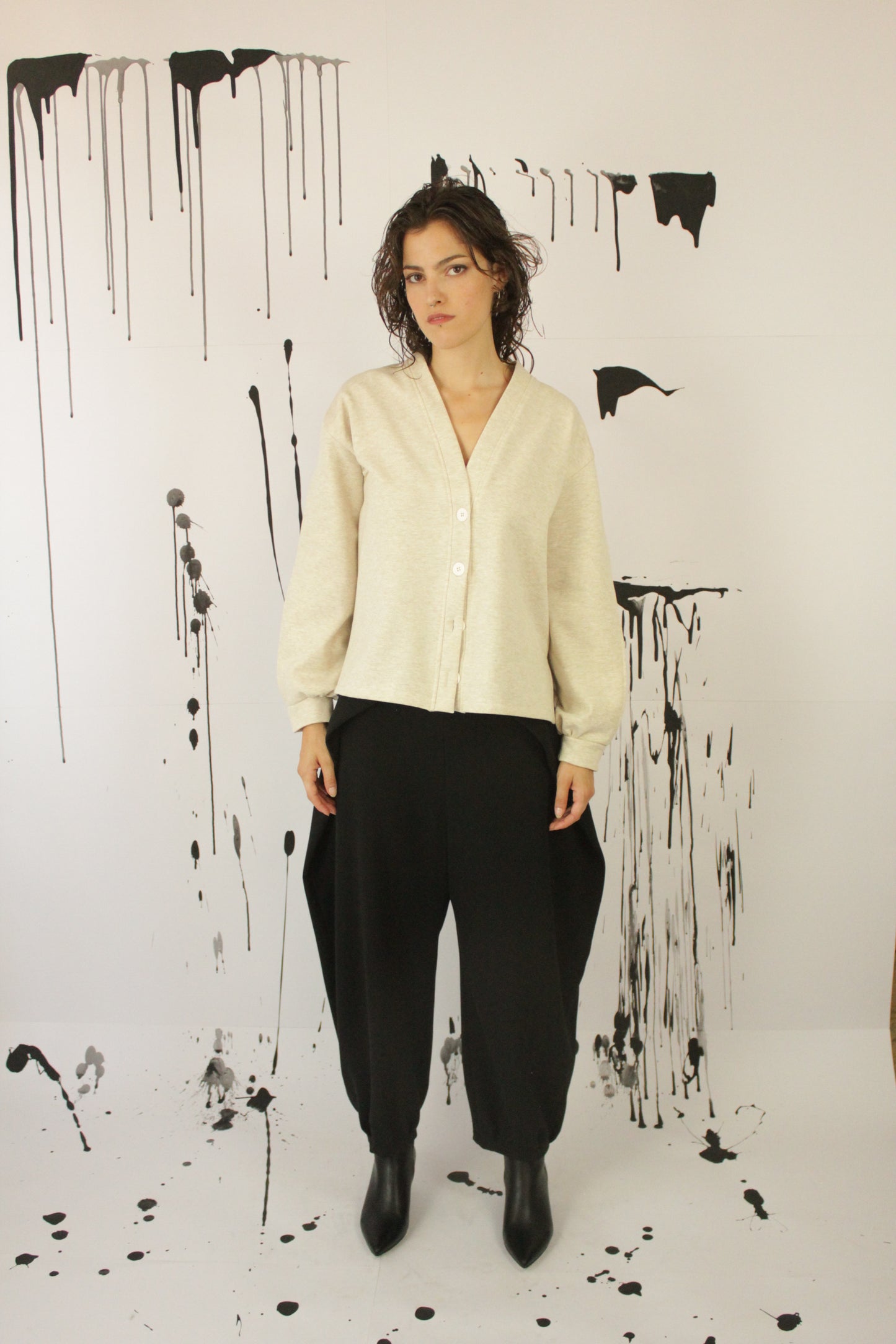 CARDIGAN HOYA PANNA IN CALDA FELPA VEGAN