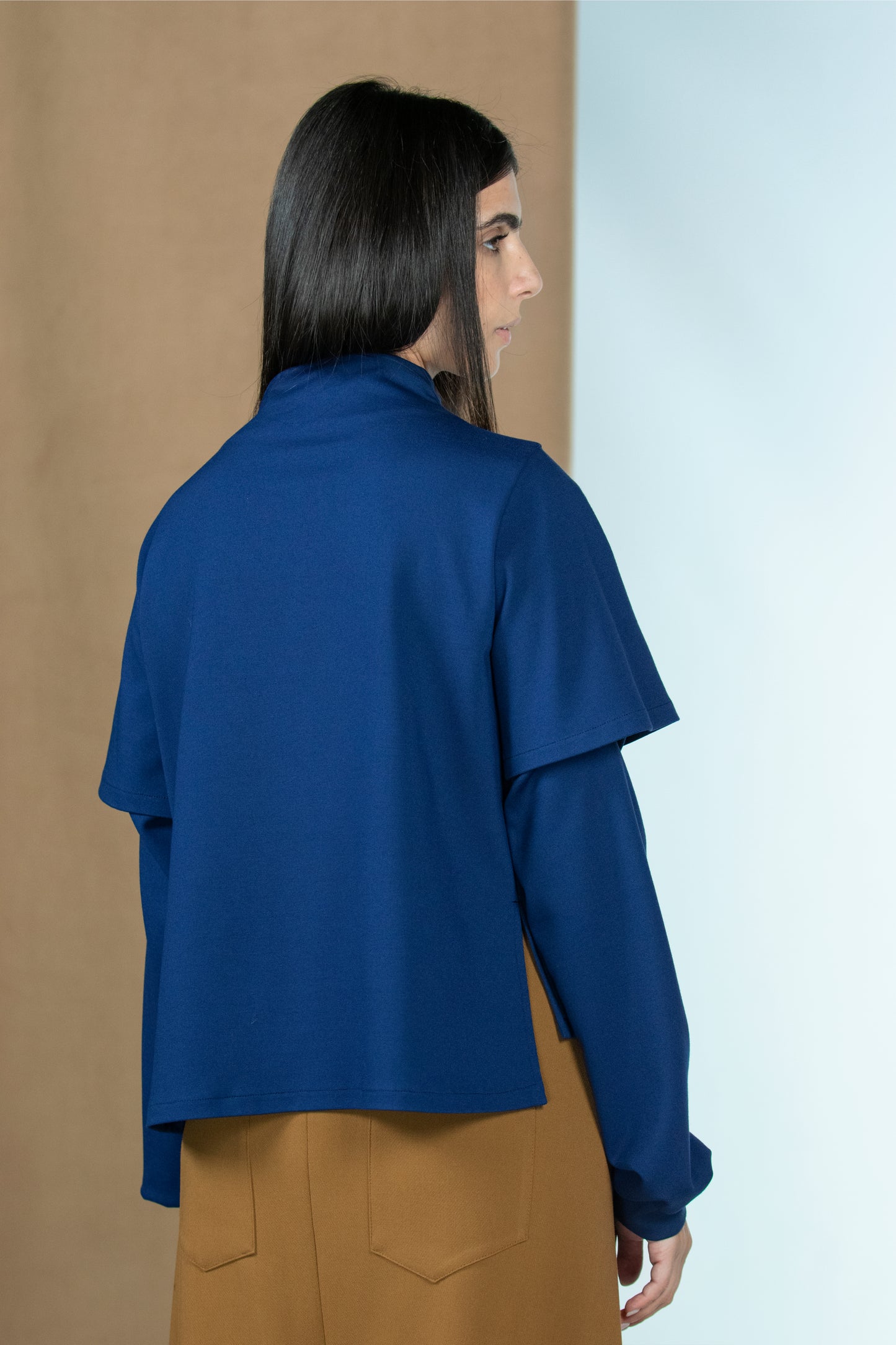 MAGLIA FATSIA BLU PUNTO MILANO VEGAN