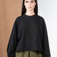 MAGLIA FELCE NERA IN CALDA FELPA VEGAN