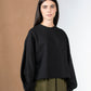 MAGLIA FELCE NERA IN CALDA FELPA VEGAN