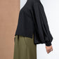 MAGLIA FELCE NERA IN CALDA FELPA VEGAN
