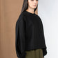 MAGLIA FELCE NERA IN CALDA FELPA VEGAN