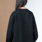 MAGLIA FELCE NERA IN CALDA FELPA VEGAN