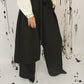 PANTALONE PALAZZO CON PANNELLO CISSUS NERO