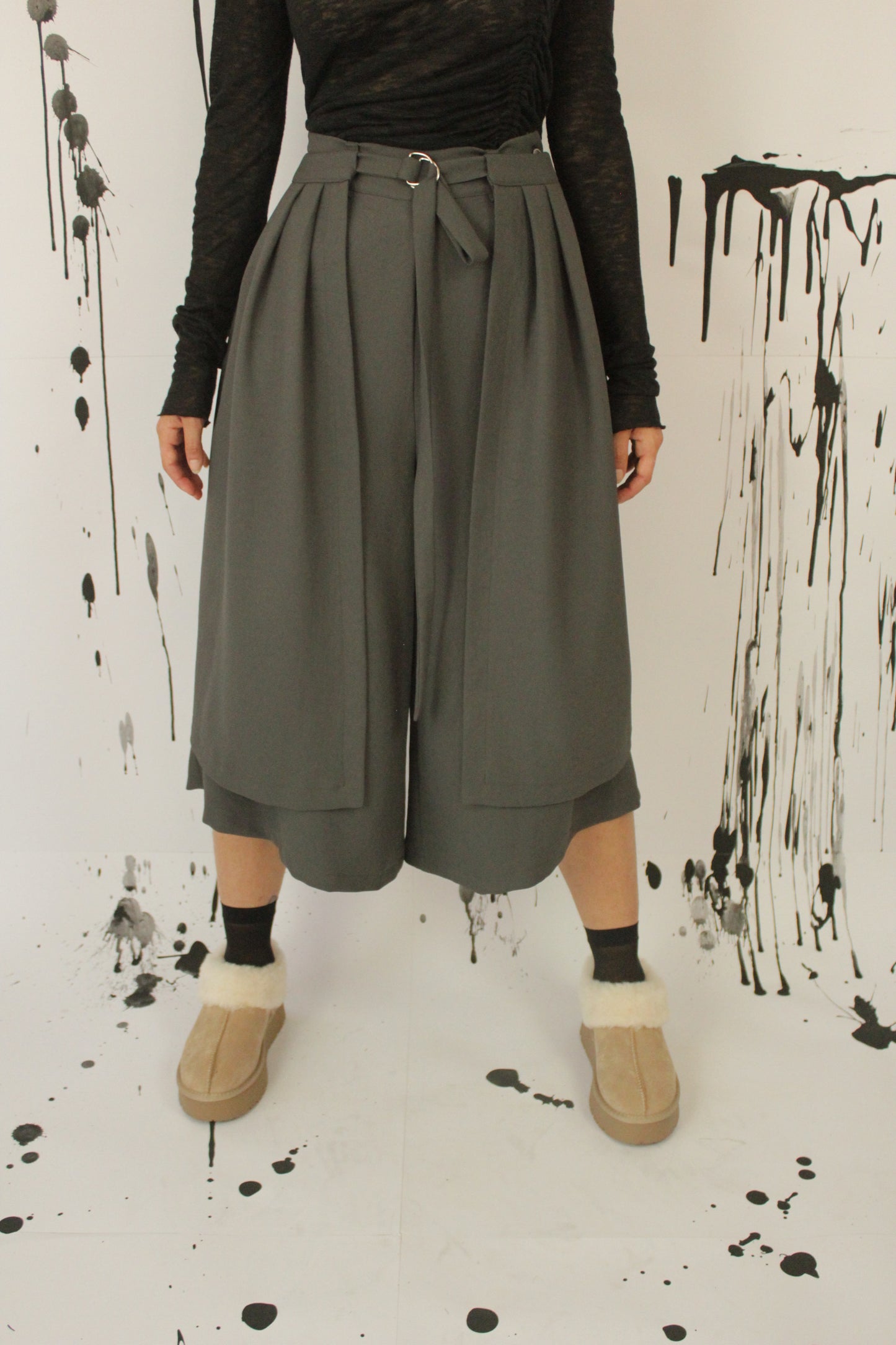 PANTAGONNA DORITIS CON PANNELLO A PIEGHE VEGAN