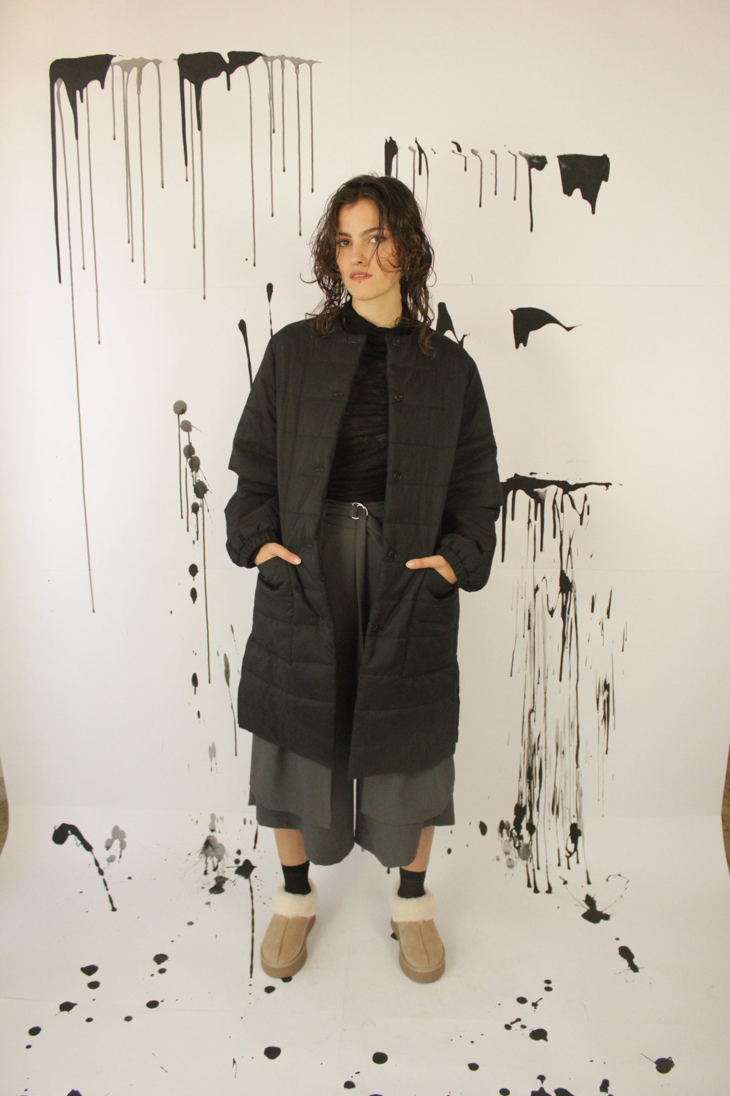 CAPPOTTO IMBOTTITO MUME NERO VEGAN