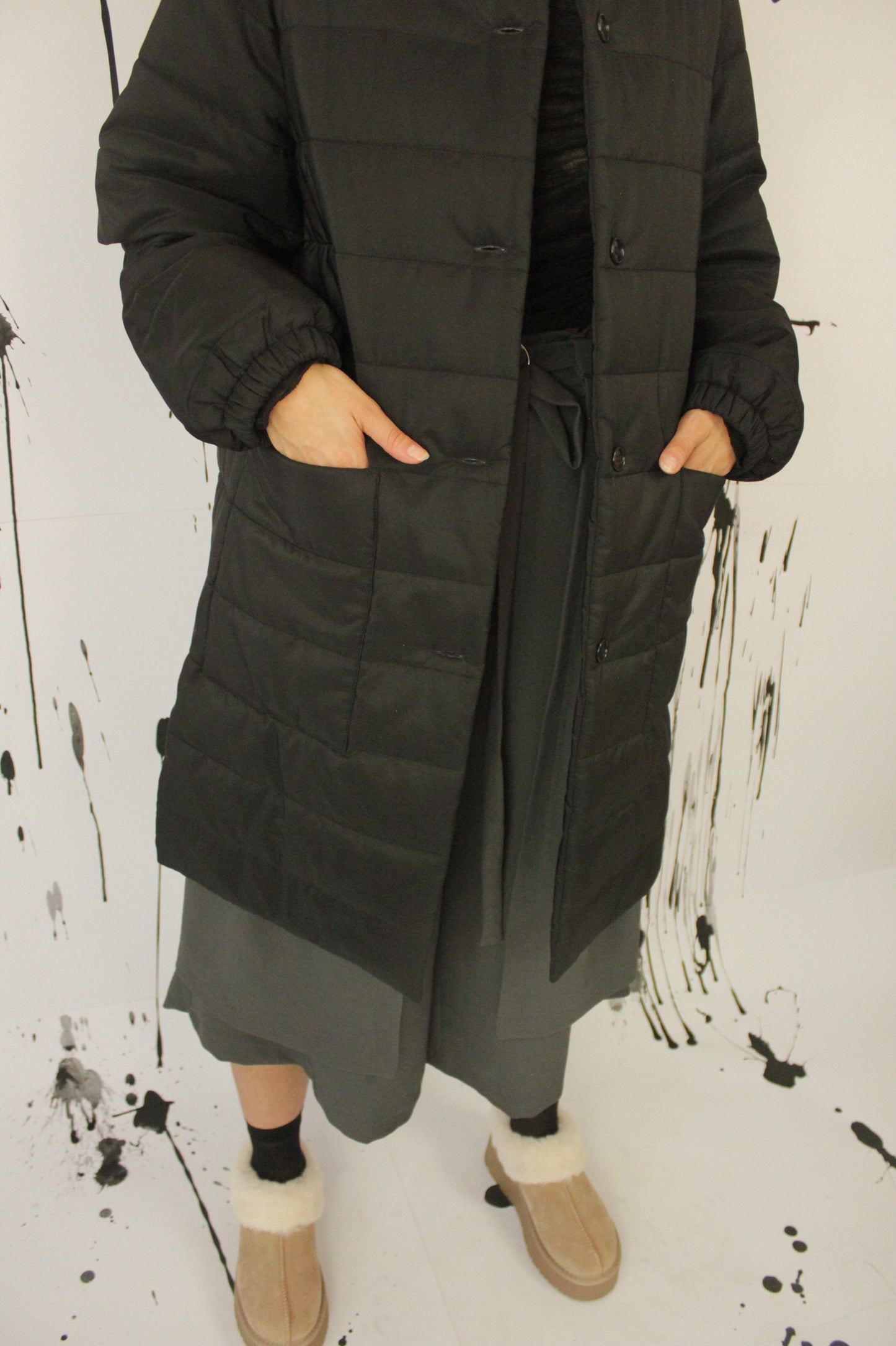 CAPPOTTO IMBOTTITO MUME NERO VEGAN