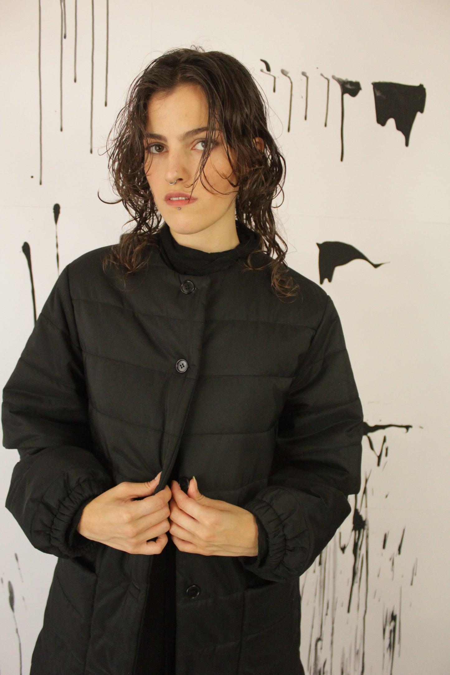 CAPPOTTO IMBOTTITO MUME NERO VEGAN