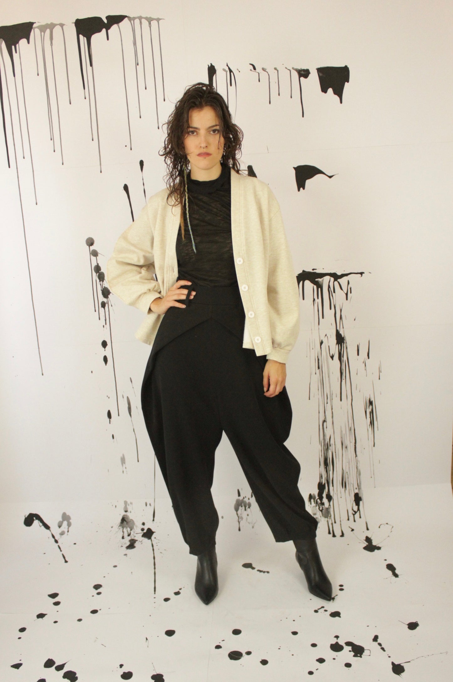 CARDIGAN HOYA PANNA IN CALDA FELPA VEGAN