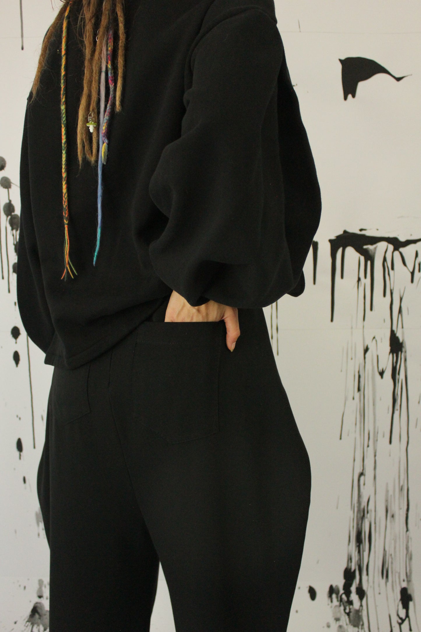 PANTALONE SAKURA NERO VEGAN