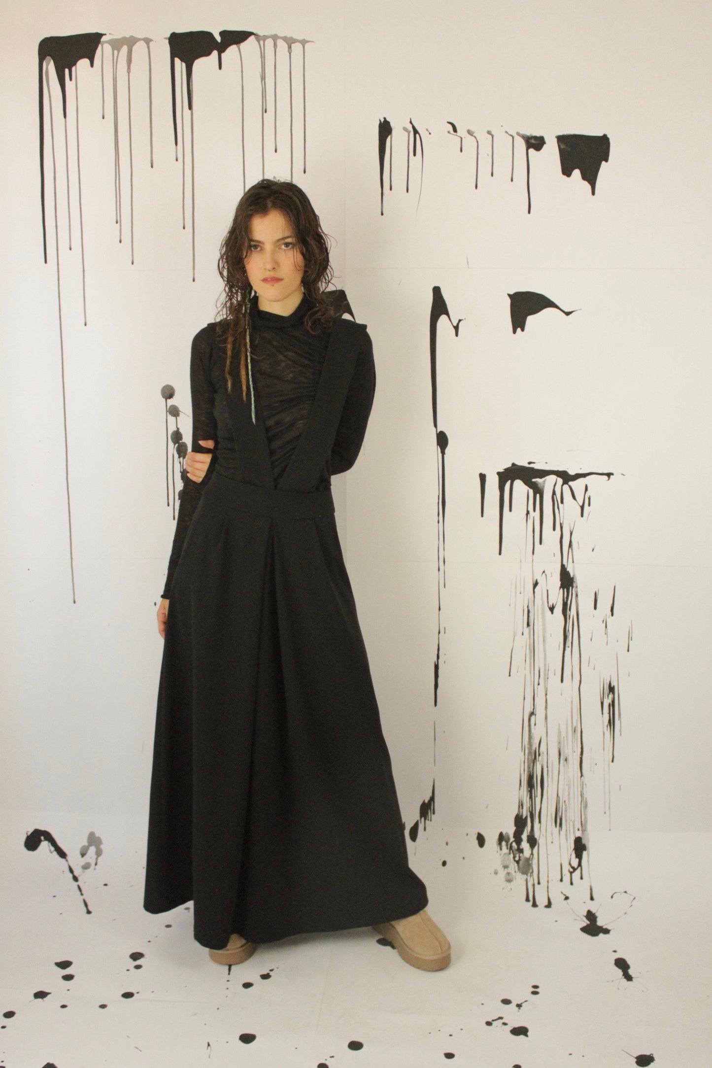 GONNA SALOPETTE NERA AZALEA VEGAN