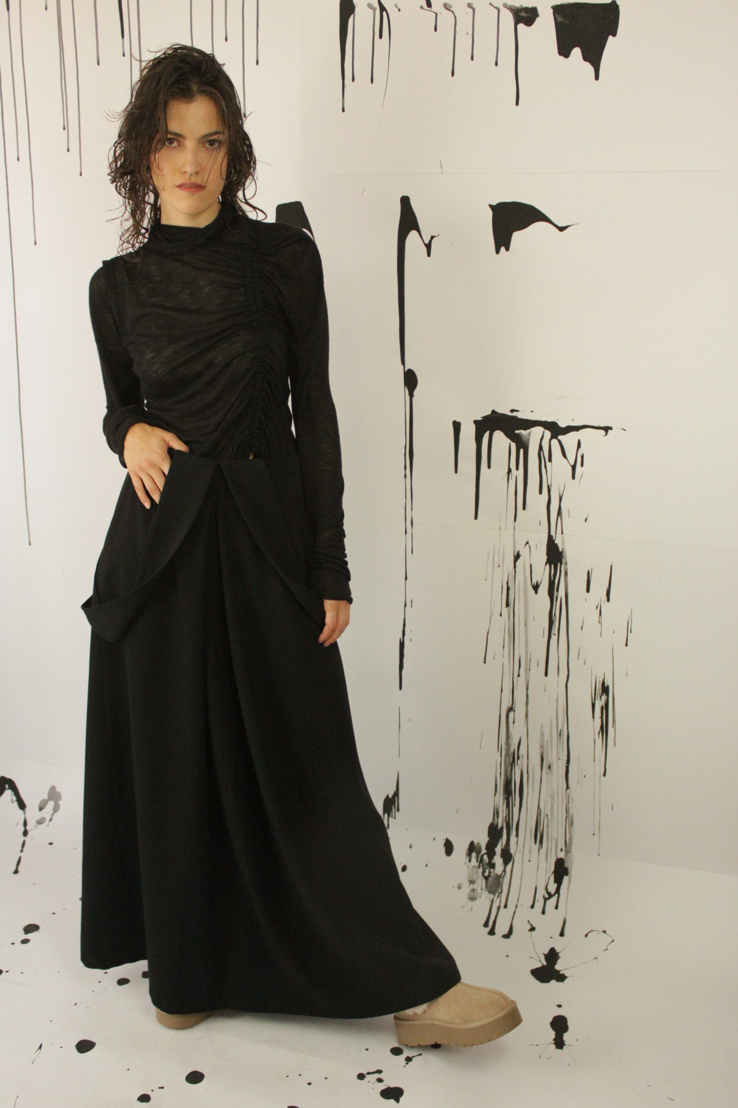 GONNA SALOPETTE NERA AZALEA VEGAN