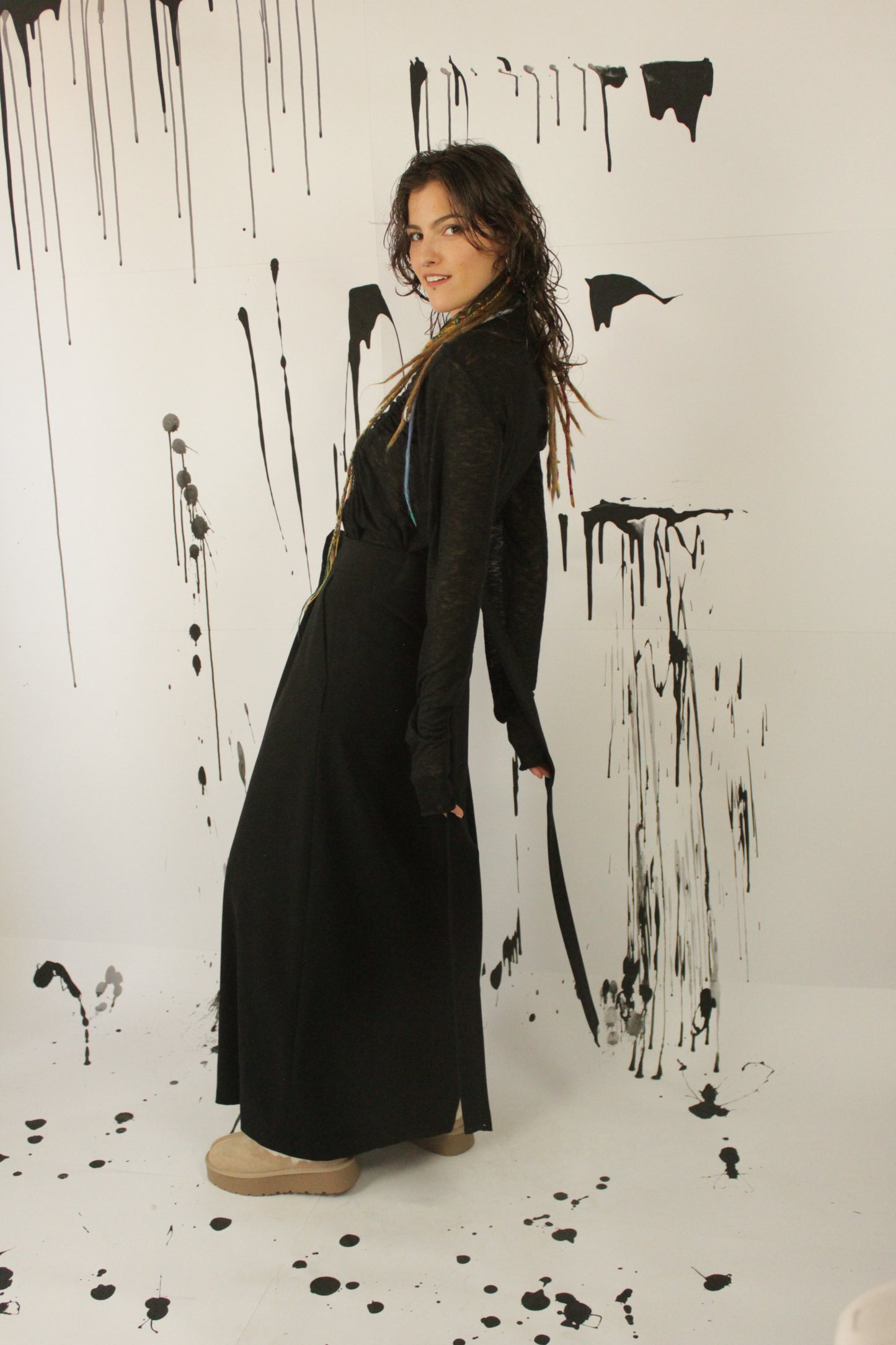 GONNA SALOPETTE NERA AZALEA VEGAN